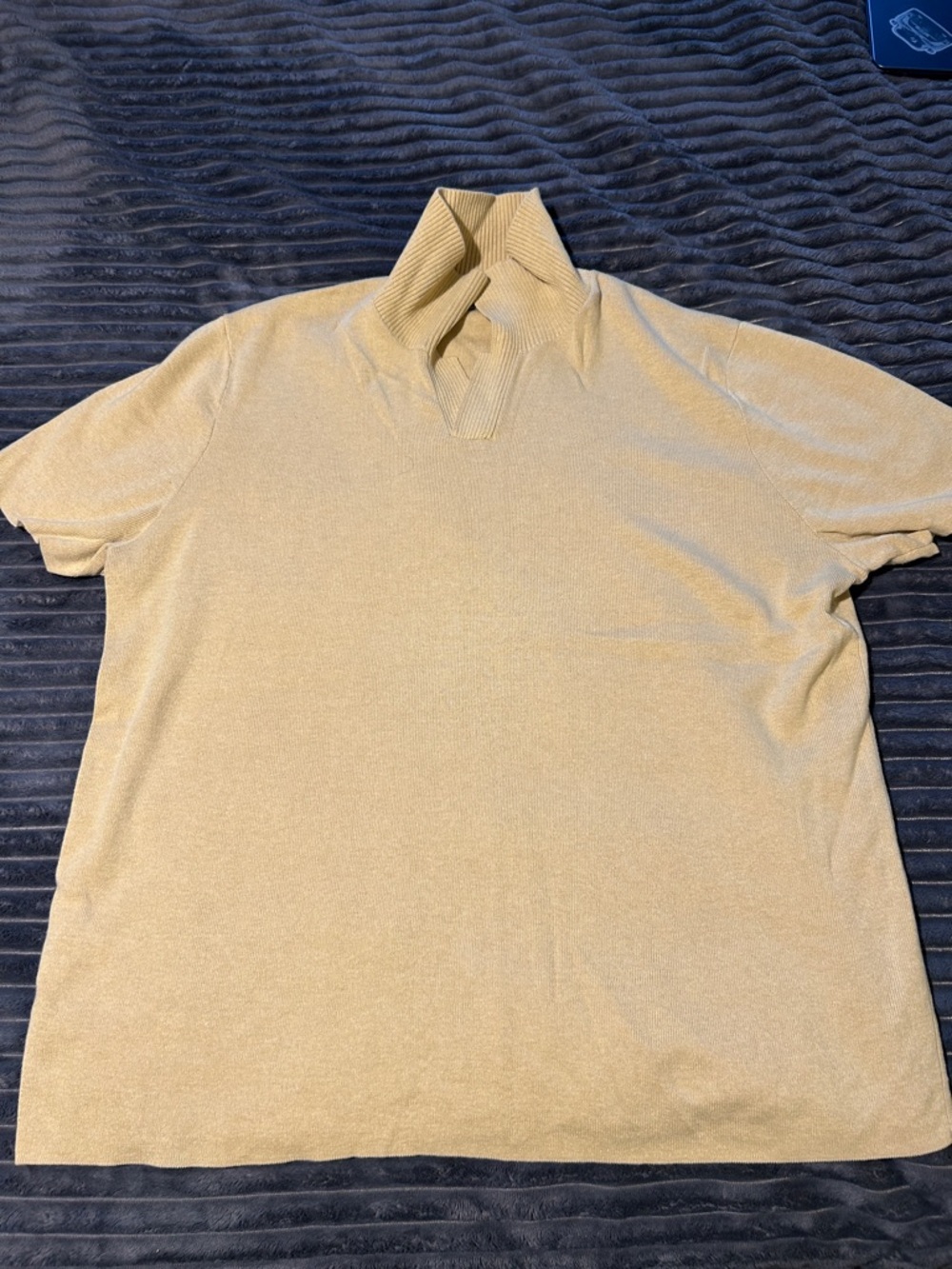 Mango Men's Short-Sleeve Polo in Light Tan